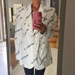 Gucci Balenciaga blazer white with black balenciaga and white GG